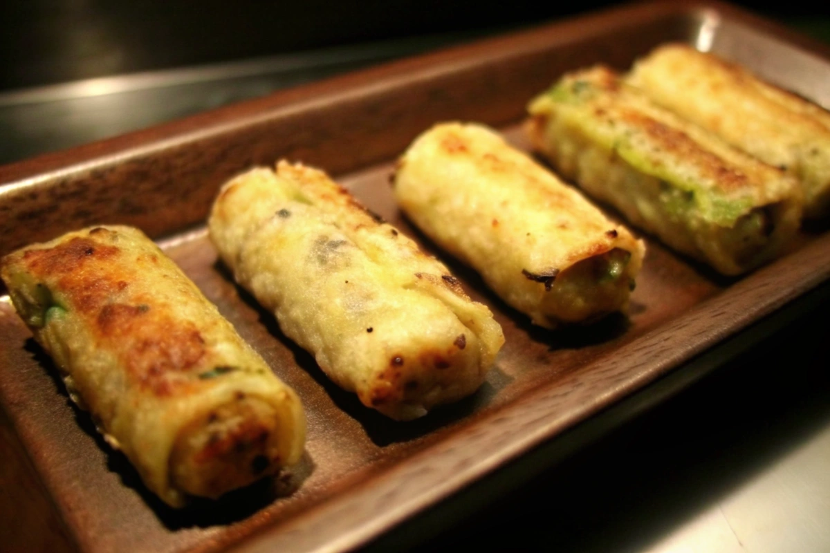 Nems poulet avec miel et chèvre Nems poulet avec miel et chèvre