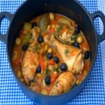 Poulet aux olives au four