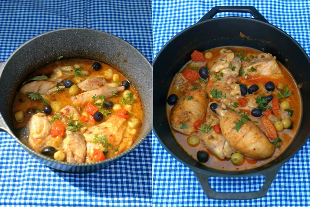 Poulet aux olives au four