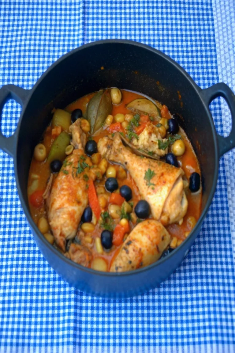 Poulet aux olives au four