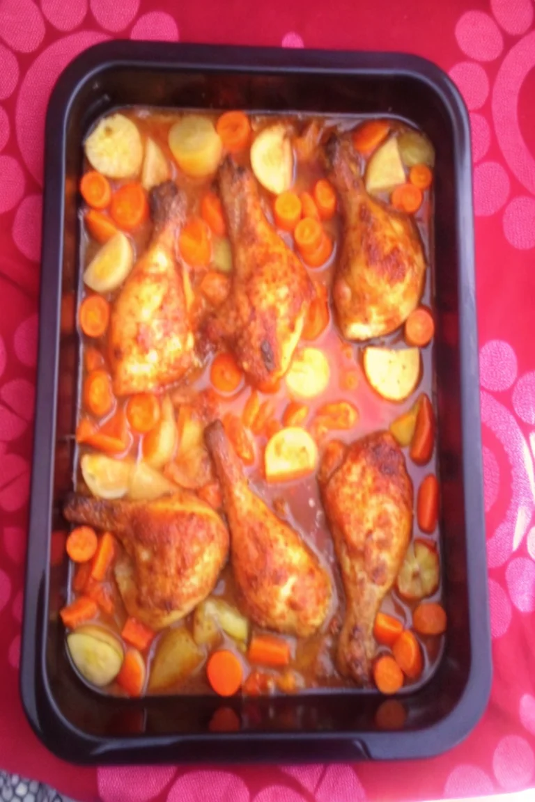 Poulet rôti aux patates douces