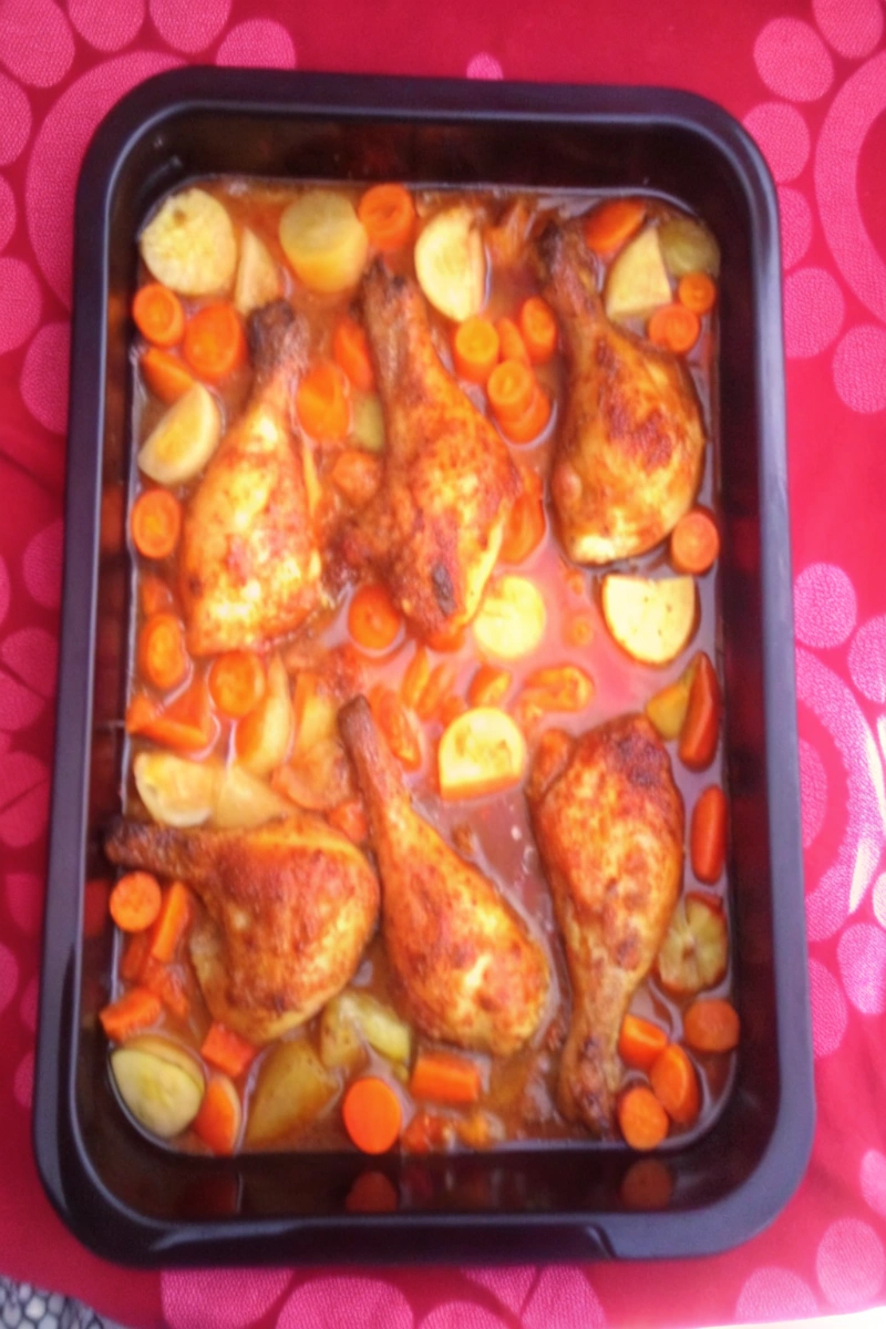 Poulet rôti aux patates douces 🍗🍠 – Recette facile, gourmande et irrésistibleidéale pour le dîner !