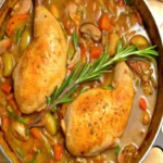 Poulet rôti chasseur au romarin