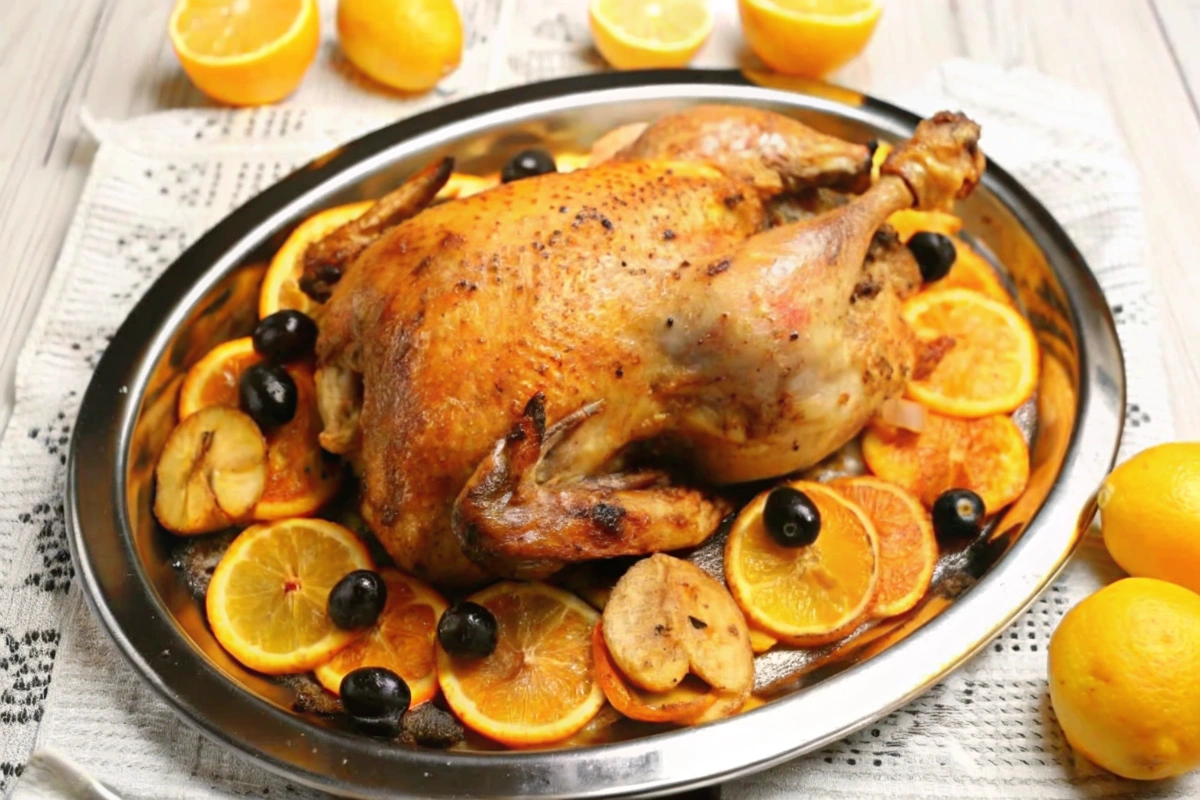 Poulet rôti citron moutarde