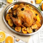 Poulet rôti citron moutarde