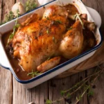 Poulet rôti croustillant et moelleux