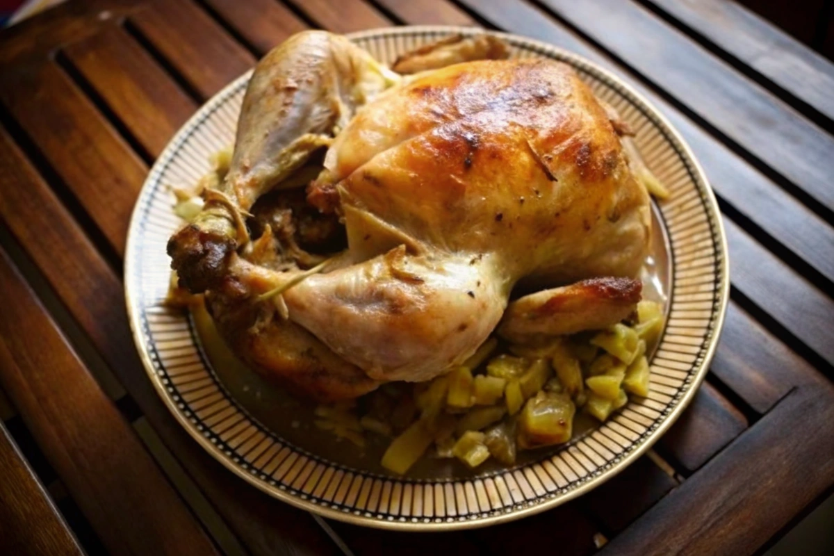 Poulet rôti en cocotte au four