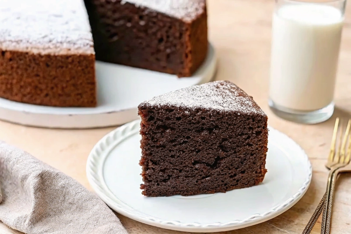 Gâteau coeur chocolat en coupe