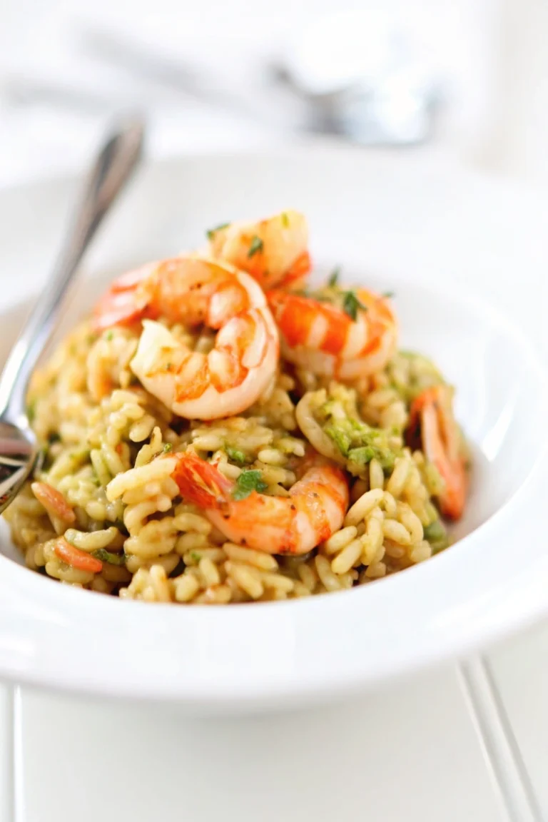 Risotto aux crevettes et pointes d'asperges