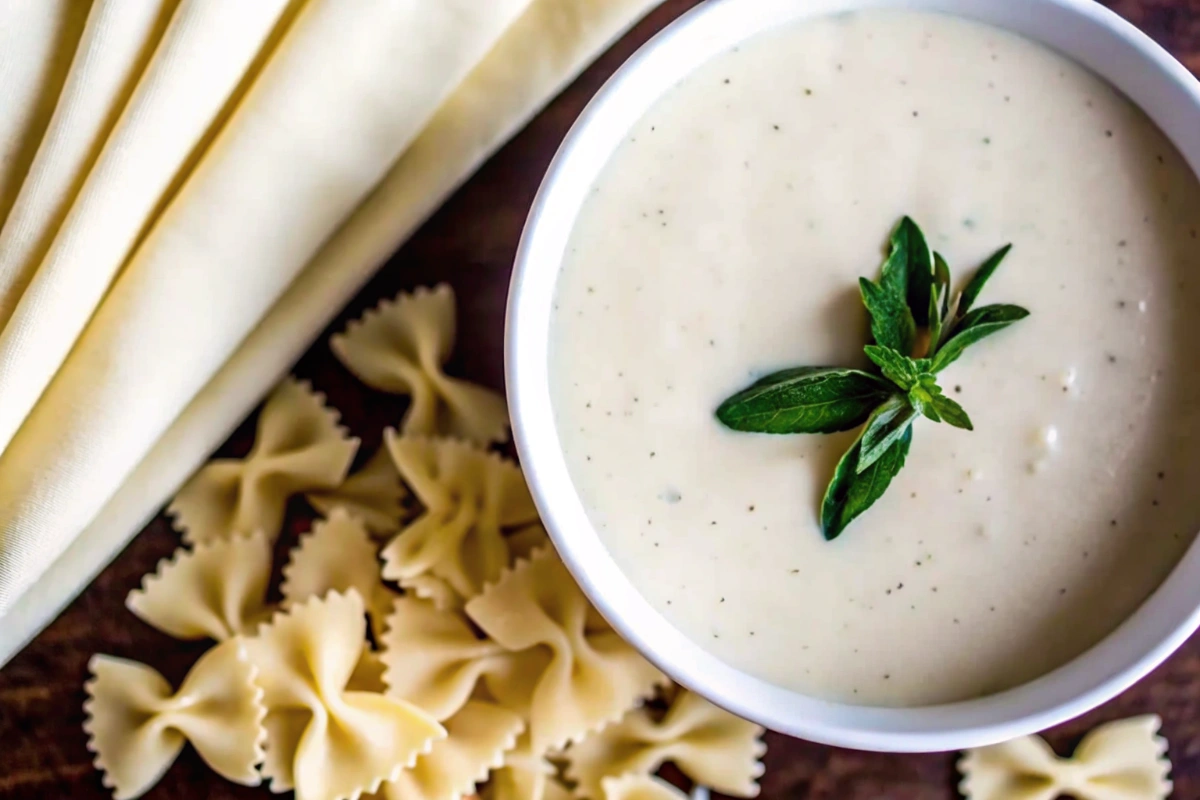 Ingrédients pour une sauce blanche allégée