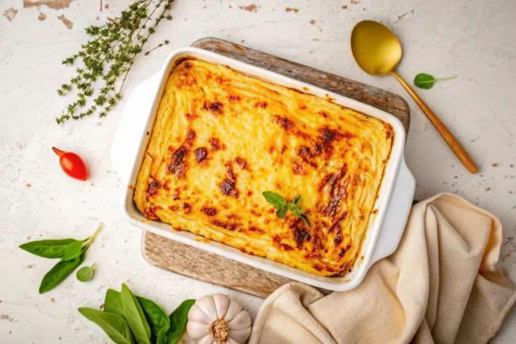 Gratin d'asperges blanches au cantal