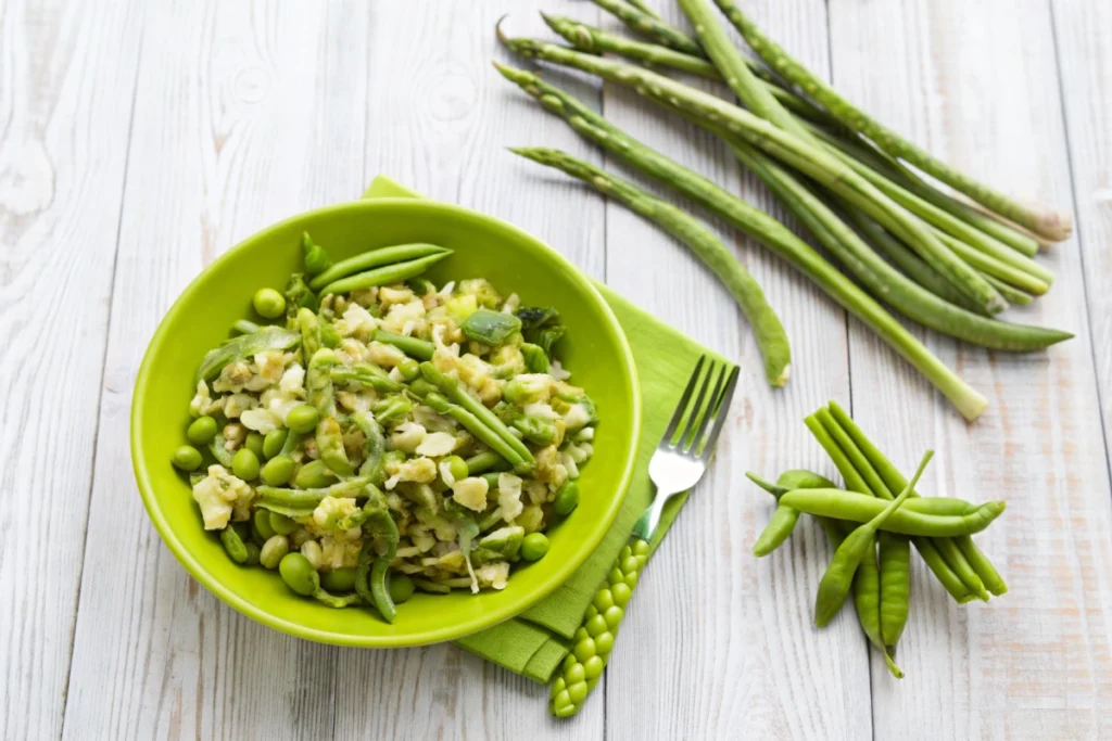 Risotto aux légumes verts