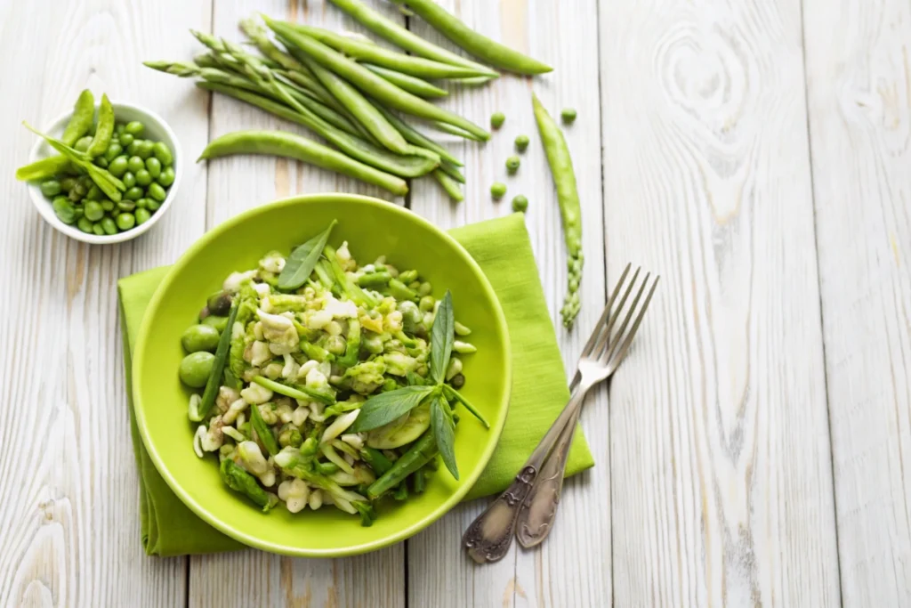 Risotto aux légumes verts