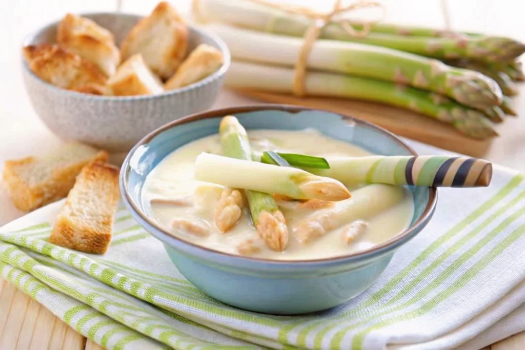 Soupe d'asperges blanches