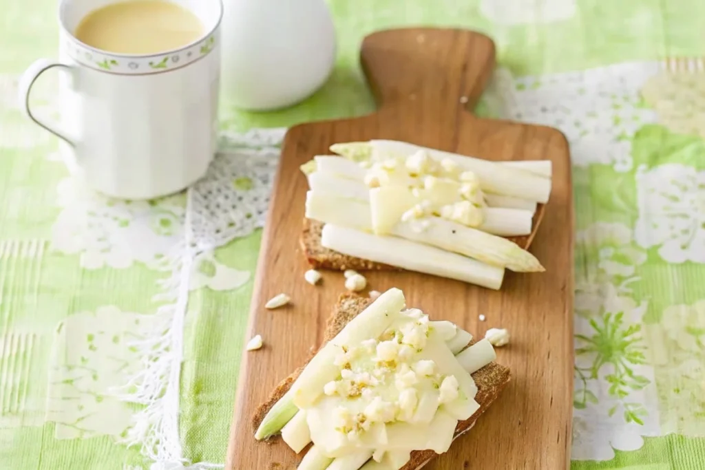 Toasts aux asperges blanches